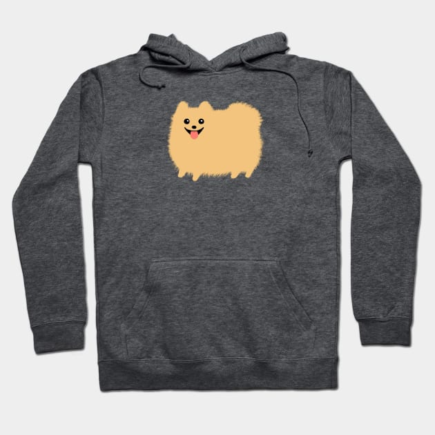 Cute Pomeranian Cartoon Dog Hoodie by Coffee Squirrel